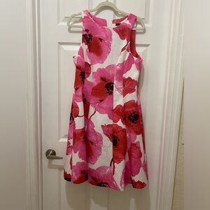 Maggy London flower print fit and flare dress size 12